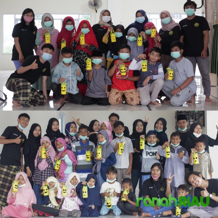 Mahasiswa KKN UMRI tingkatkan Potensi kreativitas anak dengan manfaatkan botol bekas